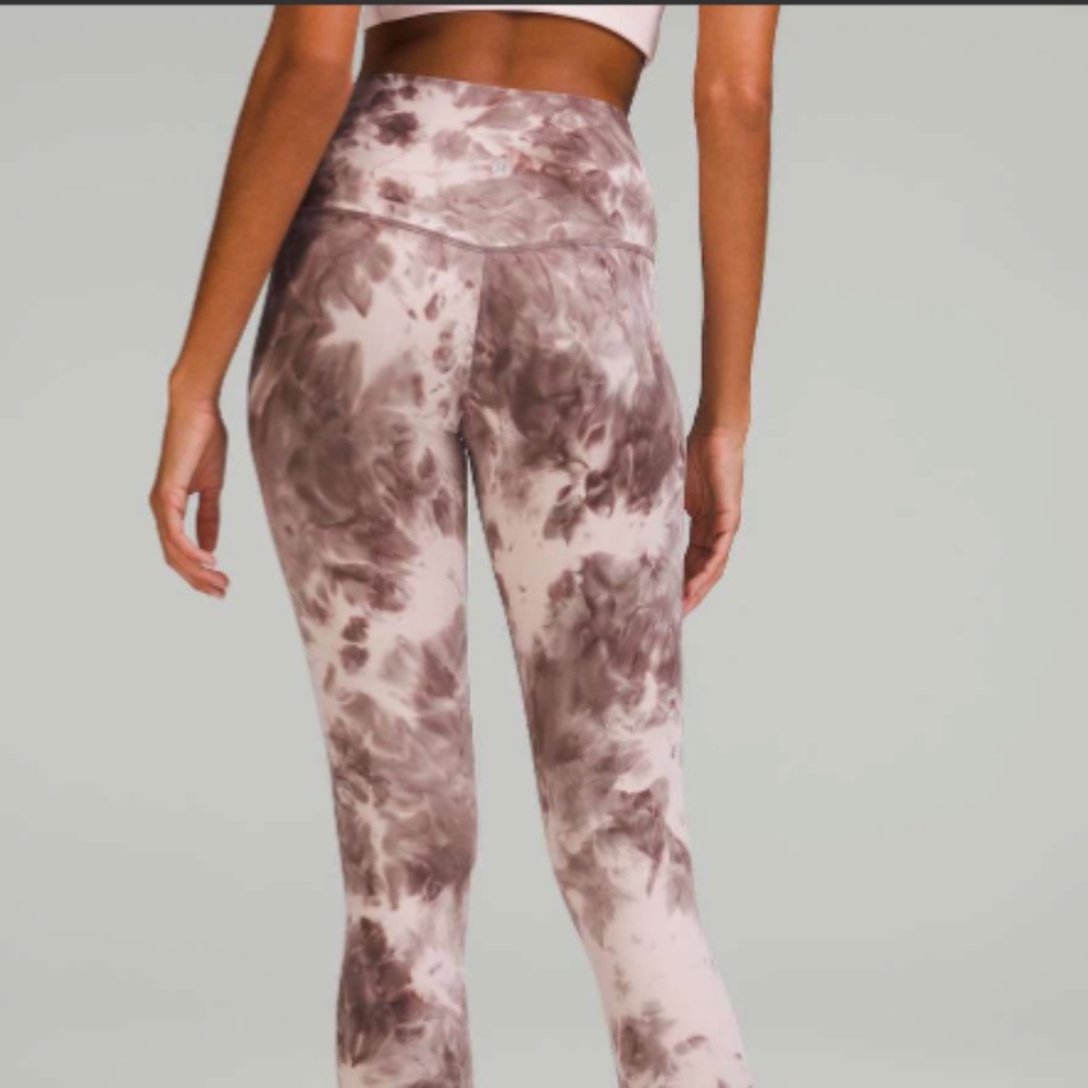Lululemon Align High-Rise Crop 21" Diamond Dye Mink Bery Lunar Rock  Size 4
